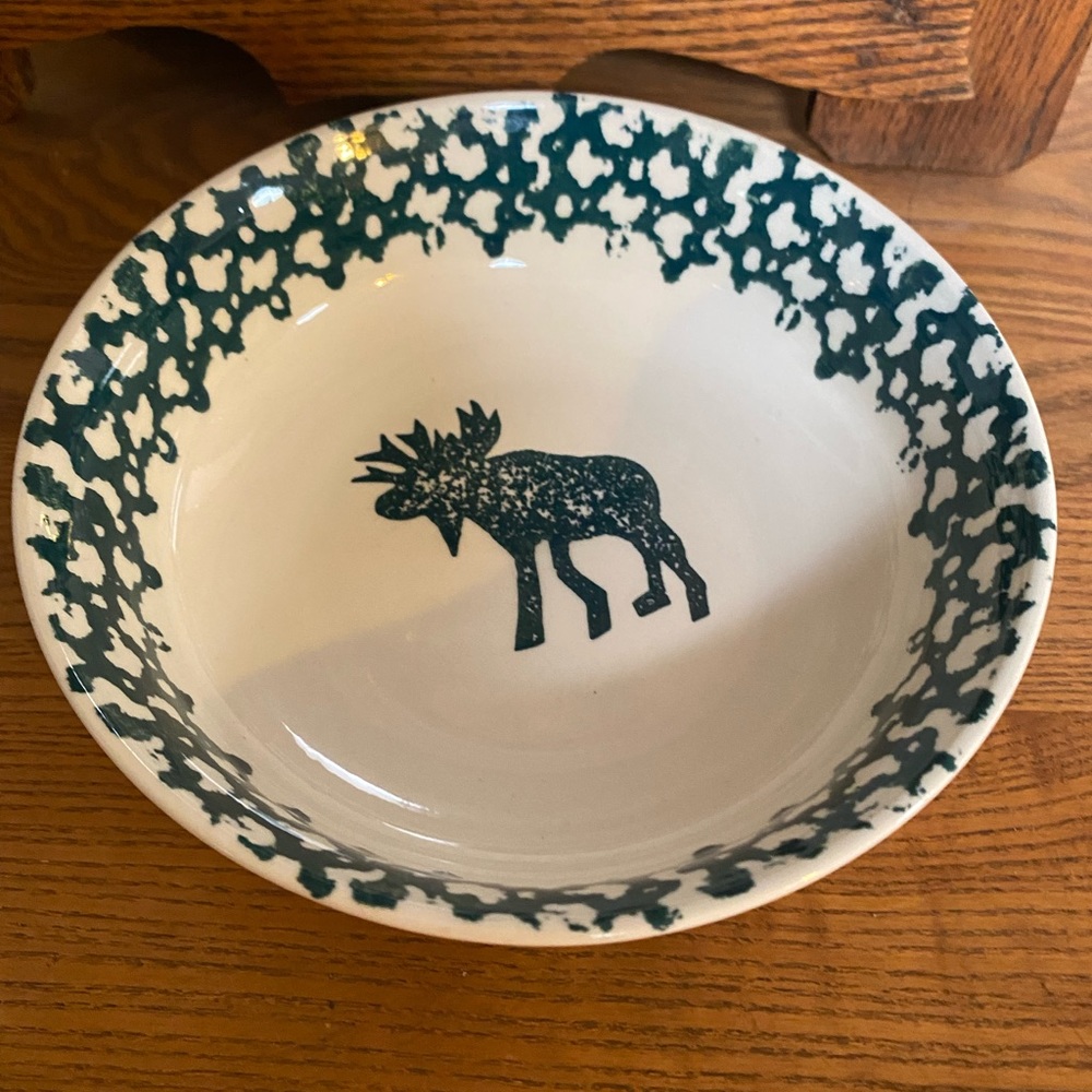 Folk craft Moose bowl